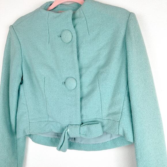 Fashioned By George Schulte Vintage 1950s Cropped Blazer Jacket with Bow - Picture 3 of 5